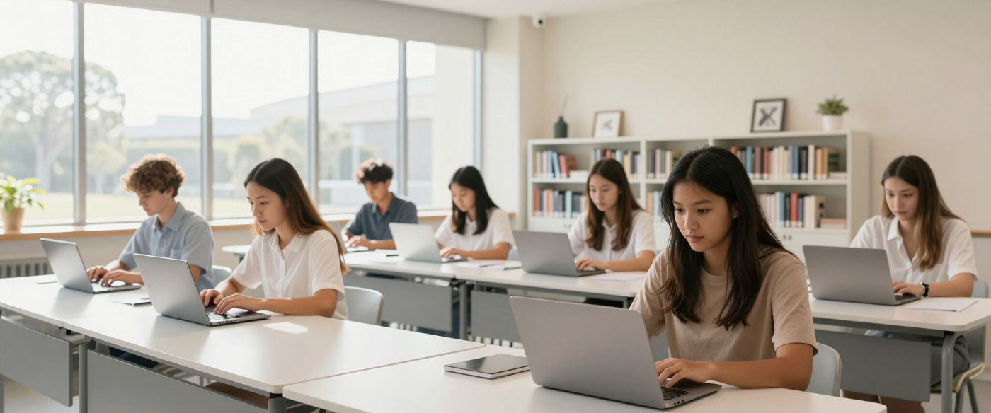 学生在教室学习